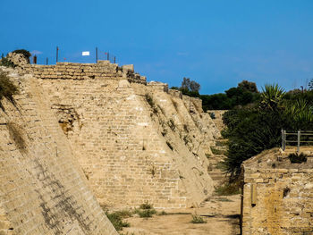 Caesarea maritima against sky on sunny day