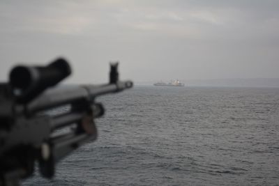 View of boats in sea