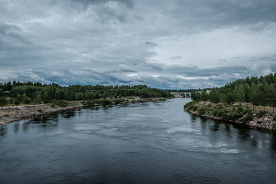 Scenic view of river against sky