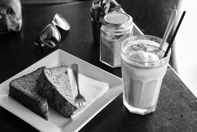 Tea cup on table