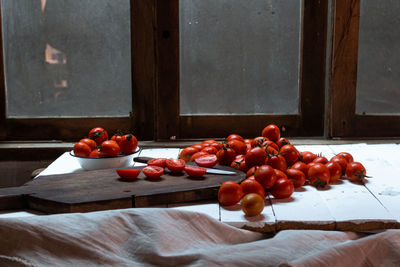 Close-up of fruits on table