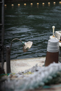 Close-up of birds in lake
