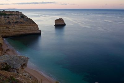 High angle view of calm sea against the sky