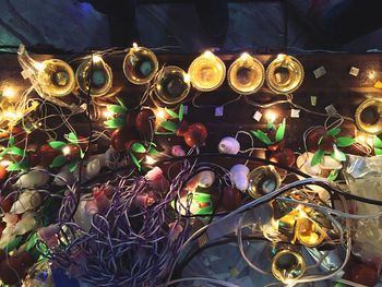 Close-up of illuminated lamp