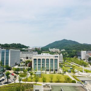 High angle view of buildings against sky