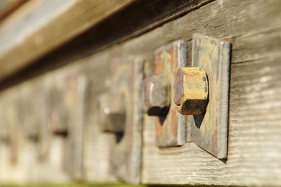 Close-up of old rusty door