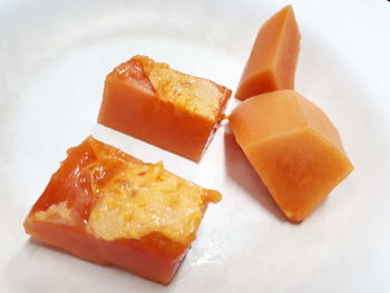 Close-up of burger on plate