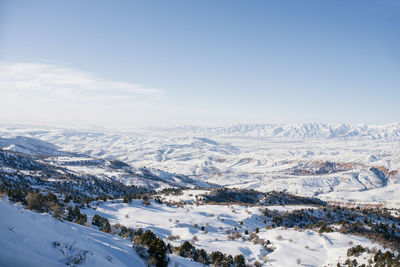 Location of the tian shan mountains, uzbekistan, central asia. captivating winter wallpaper