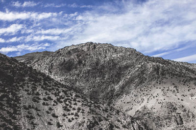 Low angle view of mountain against sky