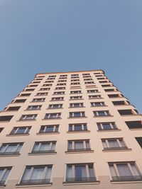 Low angle view of building against clear sky