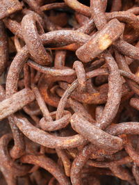 Full frame shot of rusty chain