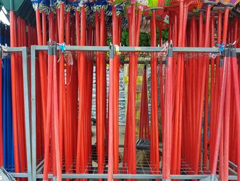 Full frame shot of multi colored market stall