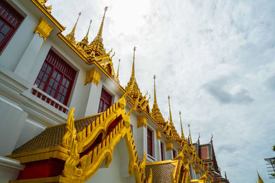 Low angle view of traditional building against sky