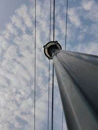 Low angle view of sailboat against sky