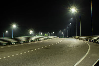 Empty road at night