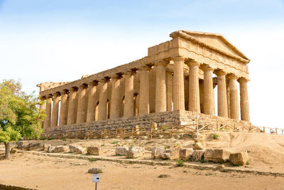 Low angle view of historical building against clear sky