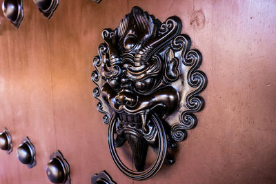 Close-up of metallic object