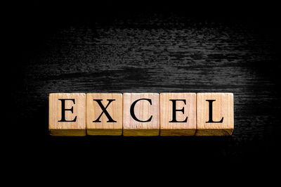 Text on black background
