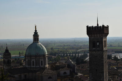 High section view of church building