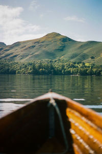 Scenic view of lake against mountain