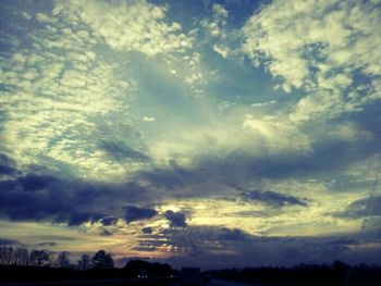 Low angle view of cloudy sky