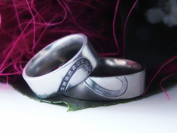 Close-up of shoes on metal