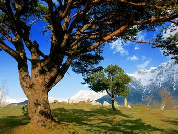 Scenic view of mountain against sky