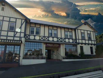 View of building against cloudy sky