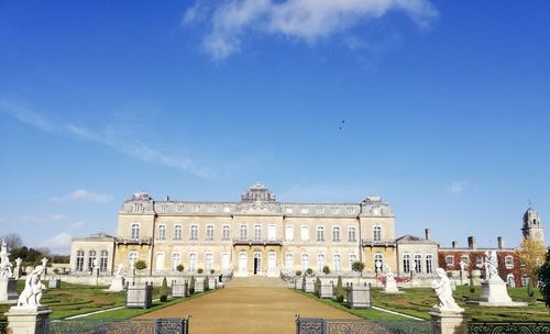 View of historical building against blue sky