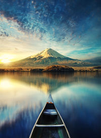 Mount fuji at sunset