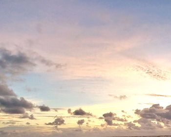 Low angle view of dramatic sky during sunset