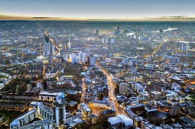 High angle view of cityscape