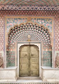 Ornate door of building