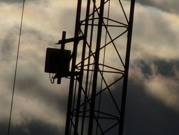 Low angle view of metal structure against sky