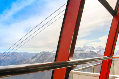 View of golden gate bridge against cloudy sky