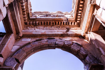 Low angle view of historical building against sky