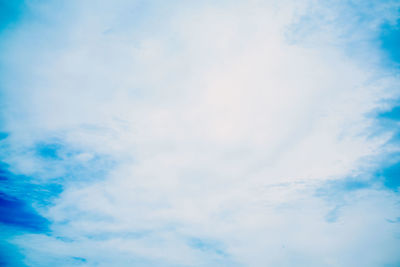 Low angle view of clouds in blue sky