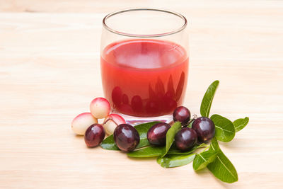 Close-up of drink on table