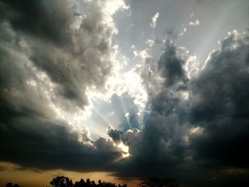 Low angle view of cloudy sky