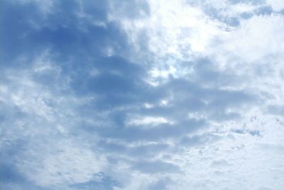 Low angle view of clouds in sky