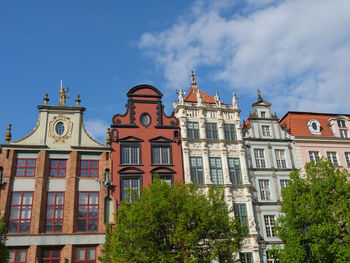 Low angle view of buildings against sky