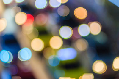 Defocused image of illuminated lights