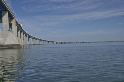 Bridge over sea against sky