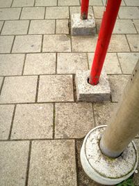 Close-up of red wall