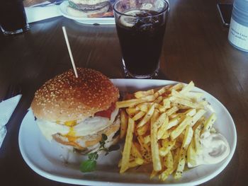 Close-up of served food