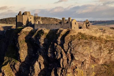 Dunnottar castle in the morning