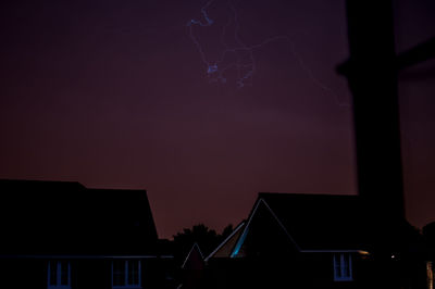 Silhouette buildings against the sky