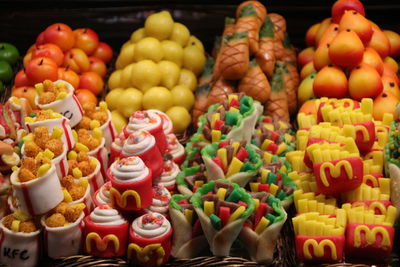 Various fruits for sale in store