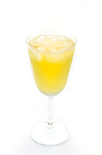 Close-up of drink against white background