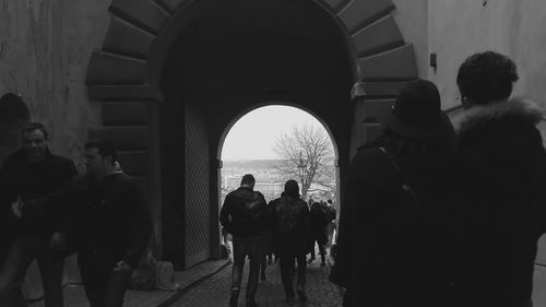 People in amusement park